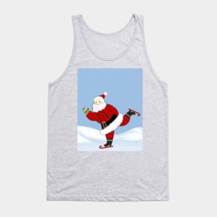 Santa Ice Skating Tank Top